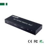 HDMI Matrix 4 Είσοδοι / 2 Έξοδοι με Tηλεχειριστήριο 4K 3D HDCP Μαύρο Anga PS402HD - Image 3