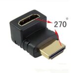 Adaptor HDMI Γωνία 270° με Επίχρυσα Βύσματα Μαύρο CHA-012