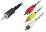 Καλώδιο 3.5mm 4 Pin Αρσενικό σε 3x RCA Αρσενικά 1.5m Μαύρο 271-238