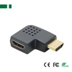 Adaptor HDMI Αρσενικό σε HDMI Θηλυκό Δεξιά Γωνία με Επίχρυσα Βύσματα Μαύρο - Image 3