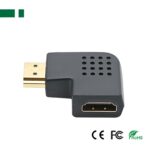 Adaptor HDMI Αρσενικό σε HDMI Θηλυκό Δεξιά Γωνία με Επίχρυσα Βύσματα Μαύρο - Image 4