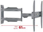 Βάση Τοίχου JollyLine για TV έως 55" 40kg Max με Βραχίονα Μαύρη ELB2655/EXTRA