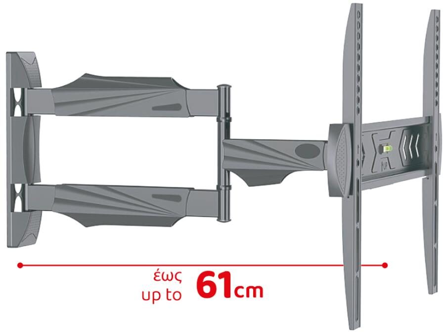 765591-o1.jpg Βάση Τοίχου JollyLine για TV έως 55" 40kg Max με Βραχίονα Μαύρη ELB2655/EXTRA - Image 1