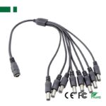 Καλωδίωση Αρσενικό Βύσμα DC 5.5x2.1mm σε 8 Θηλυκά για Τροφοδοσία 8 Καμερών από 1 Τροφοδοτικό Anga CD1-8