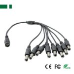 Καλωδίωση Αρσενικό Βύσμα DC 5.5x2.1mm σε 8 Θηλυκά για Τροφοδοσία 8 Καμερών από 1 Τροφοδοτικό Anga CD1-8 - Image 2
