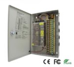 Τροφοδοτικό Switching 12VDC 15A για Συστήματα Ασφαλείας με 18 Εξόδους 310x203x52mm Anga CP1209-15A-18