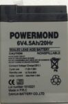 Powermond Μπαταρία Μολύβδου 6V 4.5Ah 70x47x101mm Ακροδέκτες F1 4.8mm 101-029