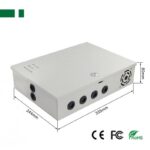 Τροφοδοτικό Switching 12VDC 20A για Συστήματα Ασφαλείας με 18 Εξόδους & Λειτουργία UPS 244x83x335mm Anga CP1209-20A-18-B - Image 4