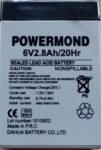 Powermond Μπαταρία Μολύβδου 6V 2.8Ah 67x34x99mm Ακροδέκτες F1 4.8mm 101-042