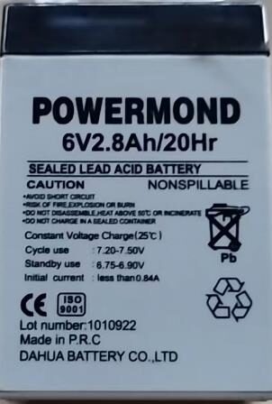 946806270-o1-1.jpg Powermond Μπαταρία Μολύβδου 6V 2.8Ah 67x34x99mm Ακροδέκτες F1 4.8mm 101-042 - Image 1