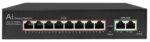 Anga CPE-5082B 8PoE+2 Port Ethernet Switch 10/100Mbps έως 250m 120W Max. 312x185x46mm