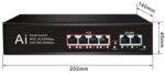 Anga CPE-5042B 4PoE+2 Port Ethernet Switch 10/100Mbps έως 250m 65W Max. 202x140x45 mm - Image 3