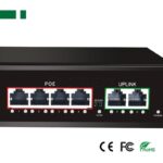 Anga PS-EG5042B 4PoE+2 Port Ethernet Switch 10/100/1000Mbps έως 100m 65W Max. 202x140x45mm - Image 3