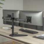 Βάση Γραφείου Brateck για 2 Monitors έως 32″ 9kg ανά Monitor Max Μαύρη LDT66-T024 - Image 2