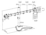 Βάση Γραφείου Brateck για 2 Monitors έως 32″ 9kg ανά Monitor Max Μαύρη LDT66-T024 - Image 5
