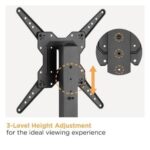 Βάση Επιτραπέζια Brateck για TV έως 55″ 40kg Max Μαύρη LDT03-23MA - Image 4