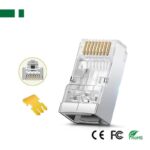 Βύσμα RJ45 8P8C Cat.8 Θωρακισμένο Διαμπερές Πρεσαριστό Καλωδίου 50τμχ Anga 552-326
