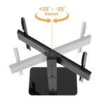 Βάση Brateck Επιτραπέζια με Περιστροφή για TV έως 70″ 40kg Max Μαύρη LDT03-23L - Image 2