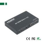 HDMI Matrix 4 Είσοδοι / 2 Έξοδοι 4K 60Hz HDCP 2.2 με Optical Out & Αναλογική Έξοδο Ακουστικών από την Έξοδο 1 PS-M0402A - Image 2