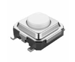 Microswitch TACT 4 Pin Push ON SPST-NO, 50mA 12VDC, 1.77N, SMT 3.35x3.35x1.5mm Jianfu TVAF03N015B2LR