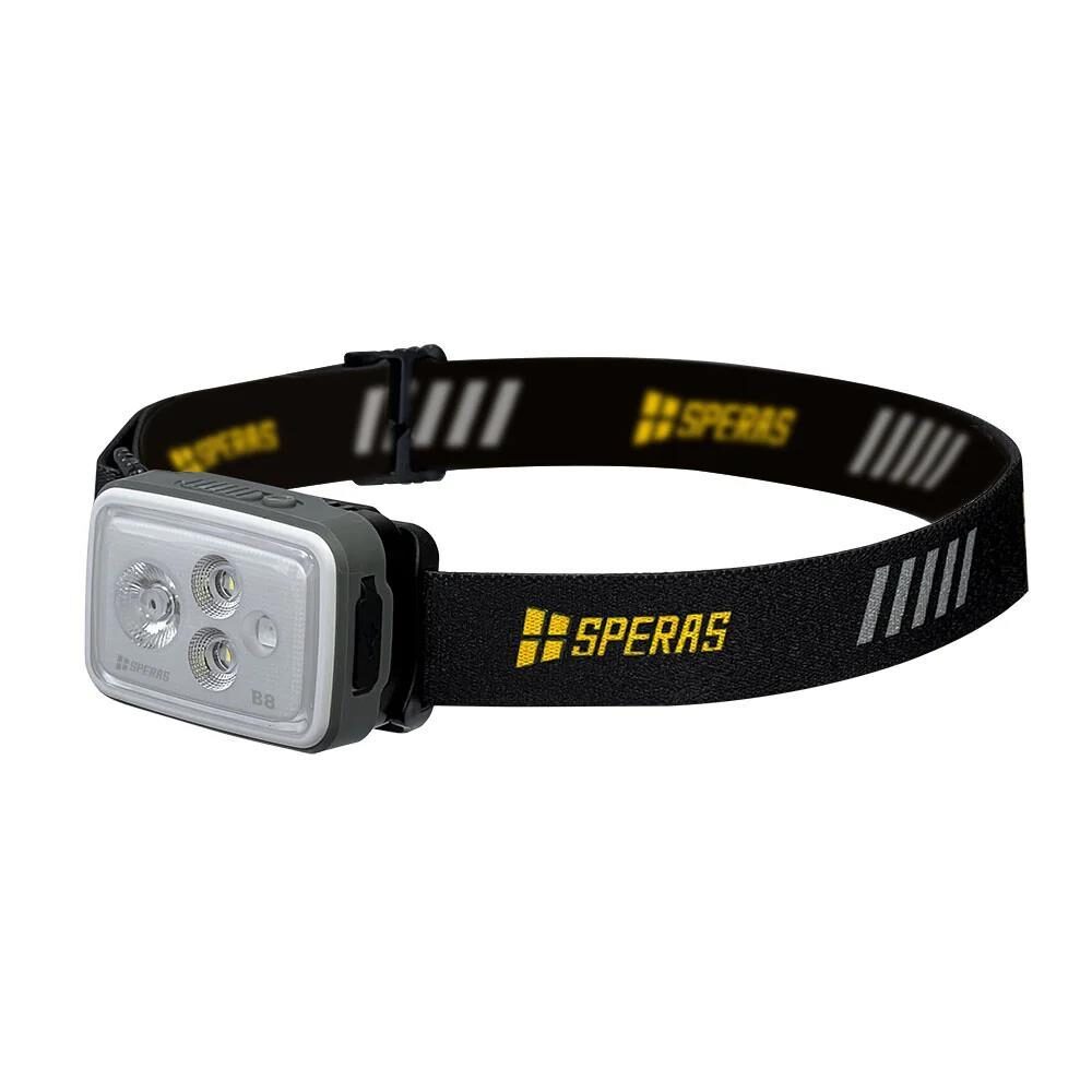 SE10193600-o1-1.jpg Επαναφορτιζόμενος Φακός Κεφαλής LED 700lm Δέσμη 70m IP66 με USB-C & 6 Λειτουργίες Φωτισμού 60.5x31.2x43.1mm Speras SP-B8 - Image 1