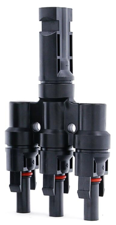SE7602700-o1-1.jpg Διακλαδωτής MC4 Θηλυκό σε 3x MC4 Αρσενικά 30Α IP67 για Καλώδιο Φ3÷6mm² MC4-PV-3F - Image 1