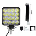 F16 Προβολέας LED Οχημάτων 9/12/24/36VDC 48W 4800lm Δέσμης 60° IP67 Ψυχρό Λευκό 6500K Μαύρος