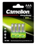 Camelion Always Ready Επαναφορτιζόμενες Μπαταρίες AAA 1.2V 800mAh Ni-MΗ 4τμχ R03aaa800mah-bp4
