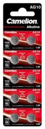 Camelion Μπαταρίες Αλκαλικές AG10/LR54 (LR1130,LR1131,AG10,189) 1.5V 10τμχ