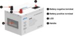 Epever Μπαταρία Λιθίου LiFePO4 12.8V 100Ah 1280WH 260x180x266mm με Οθόνη LCD, Σπείρωμα M8 EP-LFP12100 - Image 5