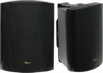 SPS-800B Ζεύγος Ηχείων Πλαστικά 2 Δρόμων 8" 100W 8Ω με Βάση Τοίχου Μαύρα
