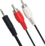Καλώδιο 3.5mm Stereo Αρσενικό σε 2x RCA Αρσενικά 1.5m Μαύρο CR-149