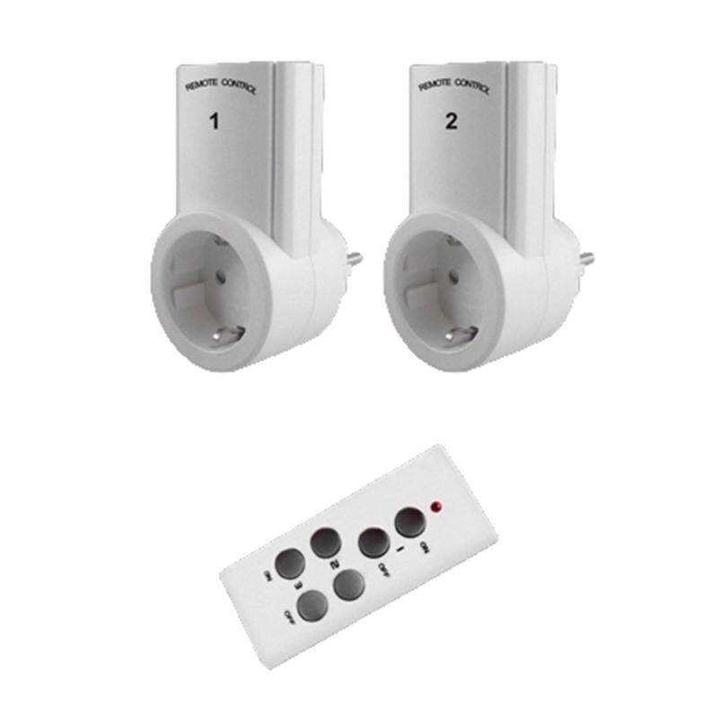 040430-o1-1.jpg KIT 2 Tηλεχειριζόμενων Πριζών 2300W / 10A 433MHz με Ένα Τηλεχειριστήριο BHC-9938G(A)-2 - Image 1