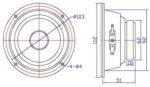 Koda Μεγάφωνο Midrange 4" 40W 6Ω Μαύρο KDM-405 - Image 2