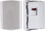 SPS-500W Ζεύγος Ηχείων Πλαστικά 2 Δρόμων 5" 55W 8Ω με Βάση Τοίχου Λευκά
