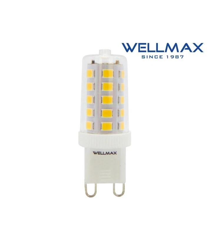 121785020-o1.jpg Λάμπα LED G9 230VAC 3W Ψυχρό Λευκό 6500K 350lm 320° Wellmax 02.001.1430 - Image 1