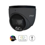 TVT TD-7524AS4/AU/AW2 GREY Αναλογική Κάμερα Dome 2MP με Φακό 2.8mm, Έγχρωμη 24/7, IR 30m & LED Φωτισμού 20m, Μικρόφωνο, Εξωτερικού Χώρου IP67