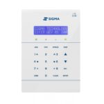 Sigma TRITON RFID/W Πληκτρολόγιο Αφής Συναγερμού με Οθόνη LCD και Φωτιζόμενα Πλήκτρα, Πρόσοψη από Γυαλί Πάχους 3mm Λευκό