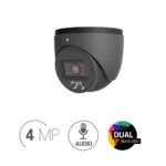 TVT TD-9544S4L-C GREY IP Κάμερα Dome 4MP με Φακό 2.8mm, IR 20m & LED Φωτισμού, PoE, Μικρόφωνο, Εξωτερικού Χώρου IP67 Γκρι