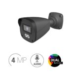 TVT TD-9441S4L-C GREY IP Κάμερα Bullet 4MP με Φακό 2.8mm, IR 20m & LED Φωτισμού, PoE, Μικρόφωνο, Εξωτερικού Χώρου IP67 Γκρι
