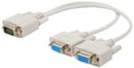 Καλώδιο VGA Αρσενικό σε 2x Θηλυκά Μαύρο CVT-150