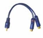 Καλώδιο RCA Αρσενικό σε 2x Θηλυκά 0.2m Μπλε CR-880