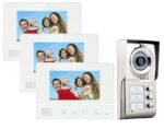 Realsafe VDM-30 KIT Θυροτηλεόρασης 3 Διαμερισμάτων 1MP με Έγχρωμη Οθόνη 7" Τεχνολογία 4 Καλωδίων