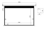 Xtreme Ηλεκτρική Οθόνη Προβολής Projector Τοίχου 120" 16:9 150x270cm MTS-120/16:9 - Image 2