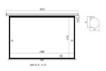 Xtreme Χειροκίνητη Οθόνη Προβολής Projector Τοίχου 120" 4:3 240x180cm MNS-120/4:3 - Image 2