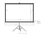 Xtreme Οθόνη Προβολής Projector Δαπέδου 100" 4:3 200x150cm με Τρίποδο TPS-100/4:3 - Image 2
