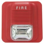 Σειρήνα Πυρασφάλειας με Strobe 24VDC 300mA 93dB 180x140x64mm Κόκκινη RealSafe VFS-082