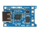 Μονάδα Φόρτισης Μπαταριών Li-Ion & Li-Po 1 Στοιχείου 1A Max. μέσω USB-C 4.5÷5.5VDC TP4056E 29x18x4mm Delta CHAR-4056-18650/USB-C - Image 3