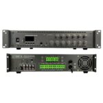React MP-120W Ραδιοενισχυτής Ήχου Mono 6 Ζωνών 120W 4-16Ω 70V/100V USB/Bluetooth/2xMIC/3xAUX 220V Μαύρος