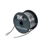 Καλώδιο HDMI v2.1 Hybrid Optical 8K 60Hz 48Gbps 80m (AOC) Μαύρο Anga OP-OF80-8K